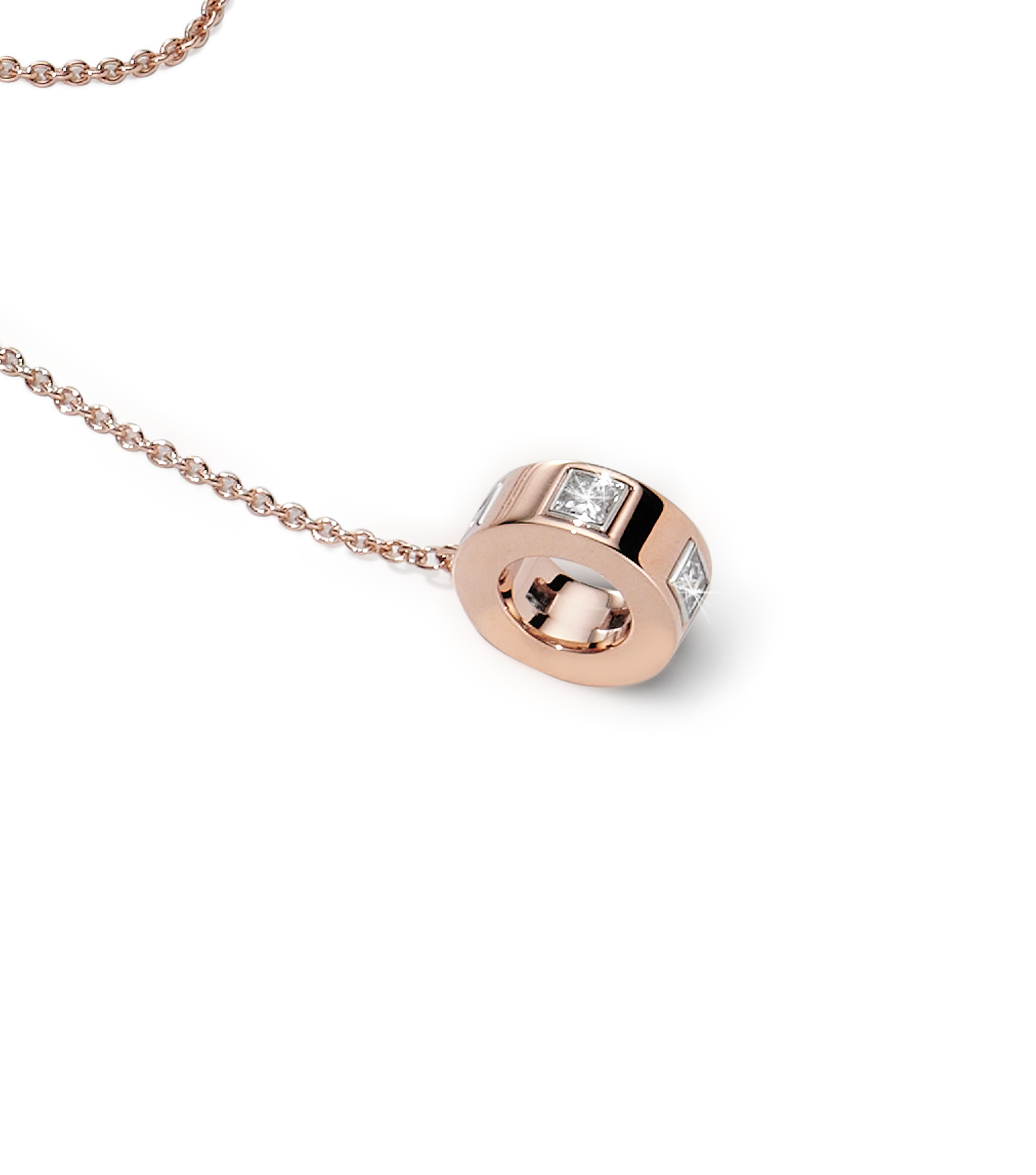 Collana Luce a Y con Pendente _  Diamanti