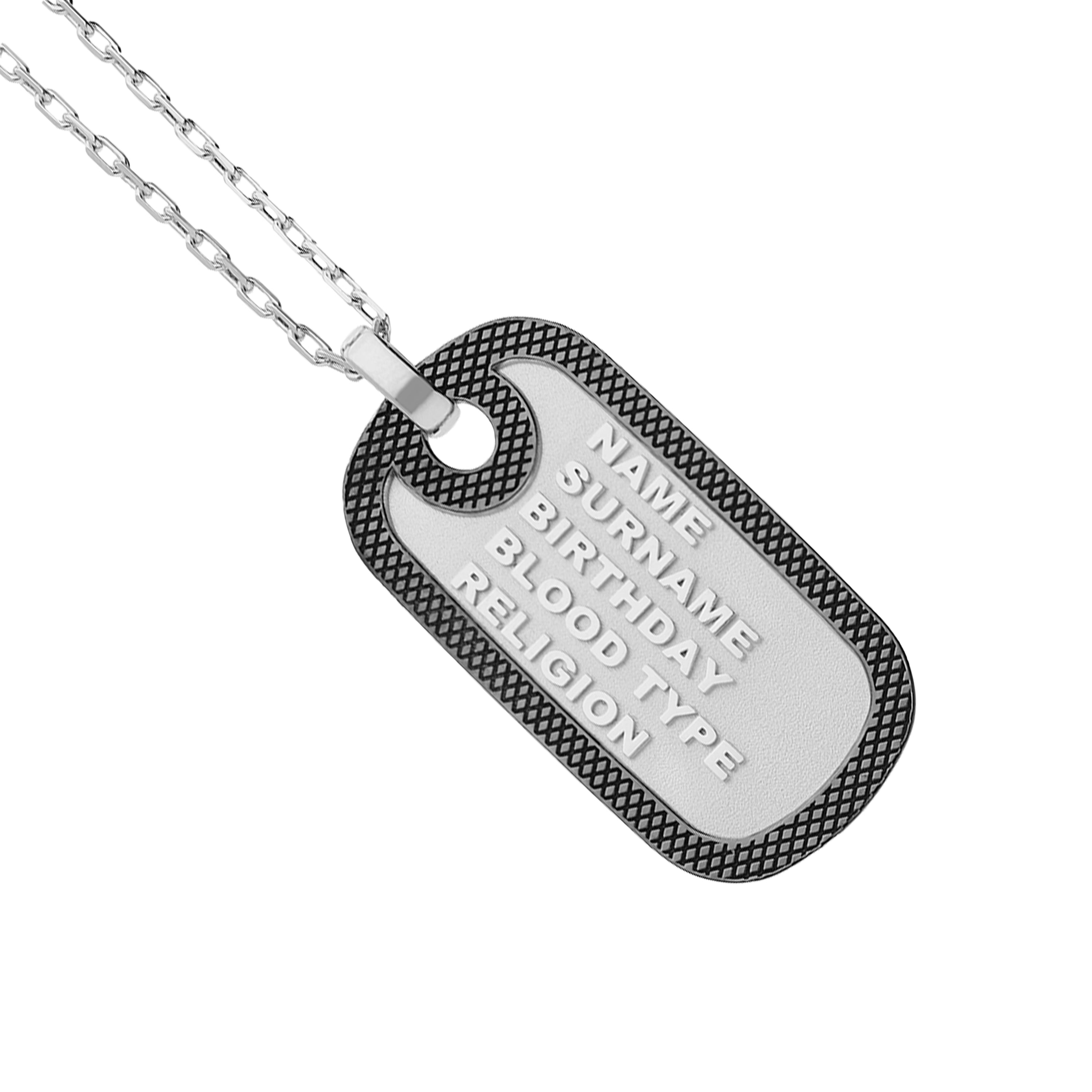 Collana Tag Army _ bianco&nero