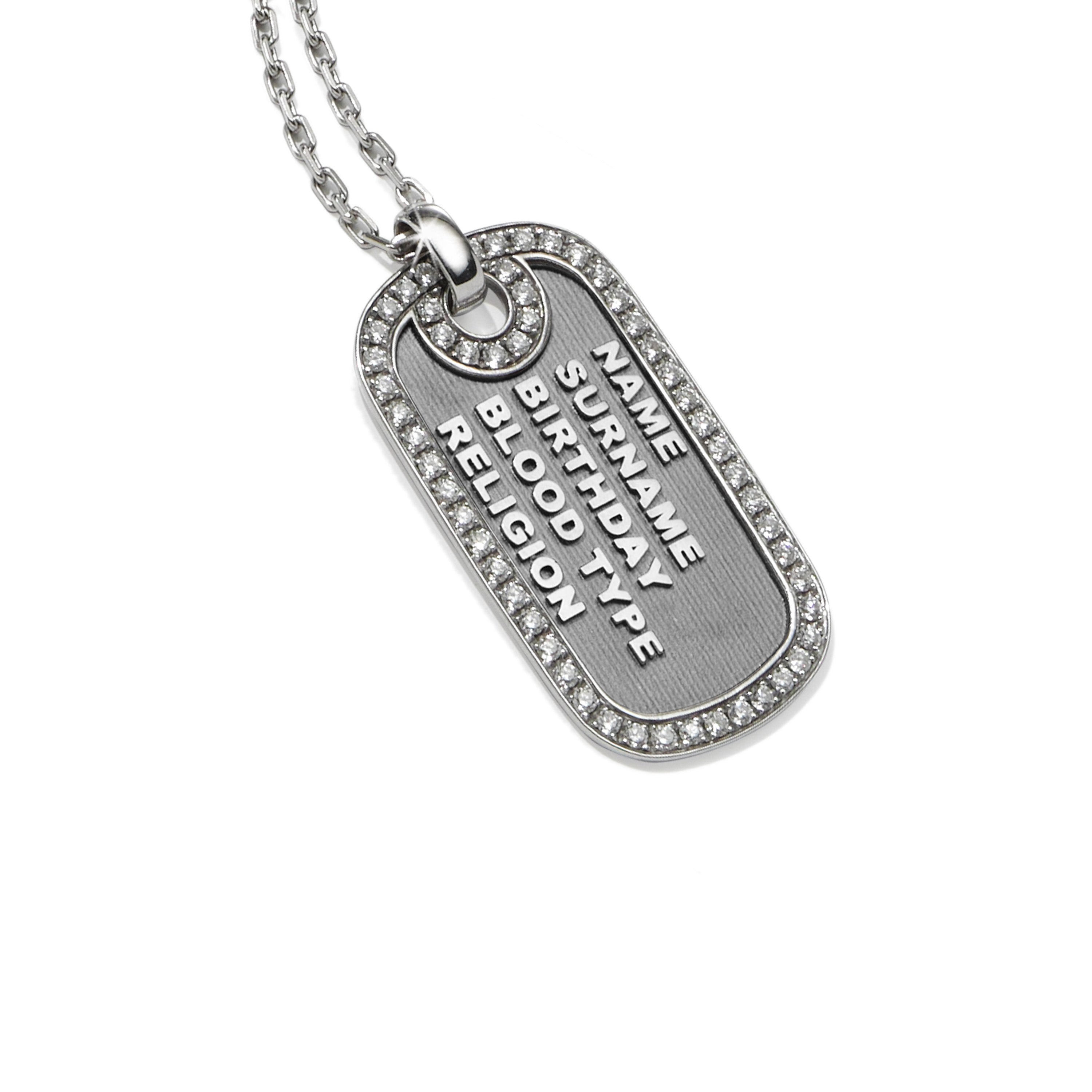 Collana Tag Army | diamanti