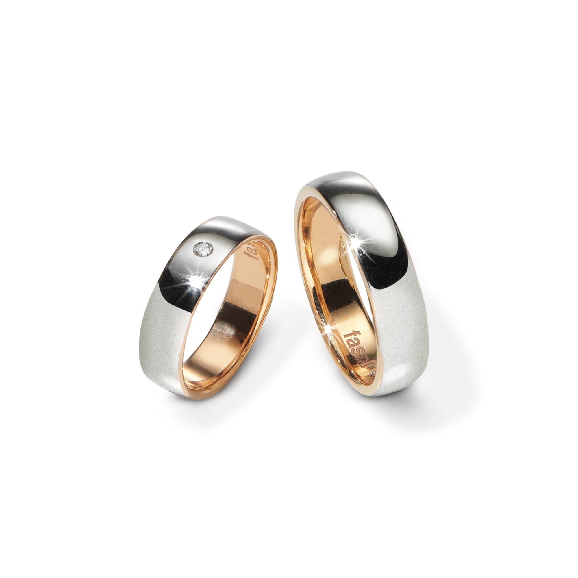Fedi Bicolor con diamante